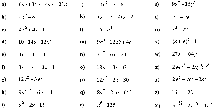 Formulas, expending, factoring and grouping the terms - Exercise 4